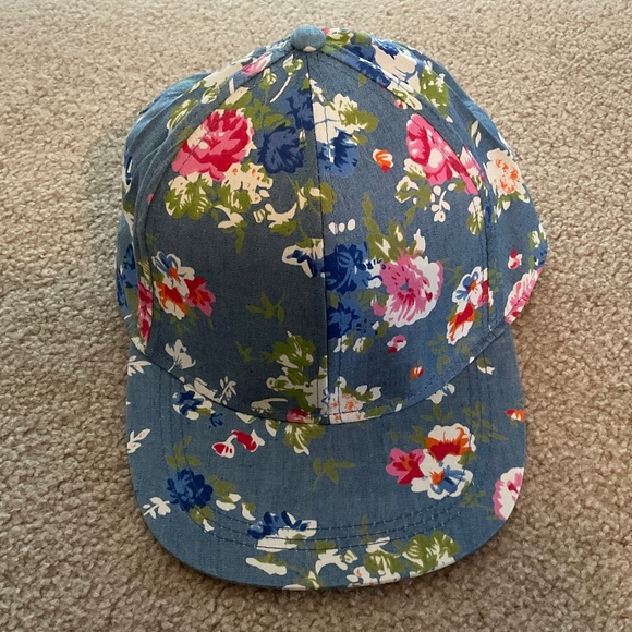 floral and chambray snapback hat, new condition main image 9